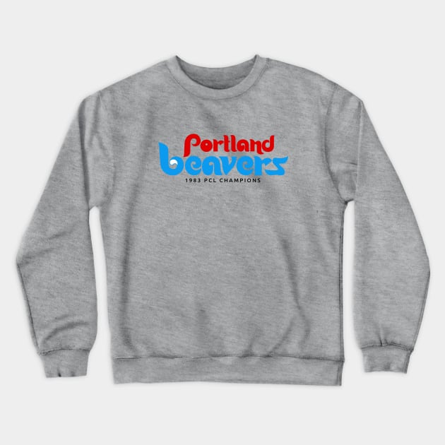 Defunct Portland Beavers Baseball Crewneck Sweatshirt by LocalZonly